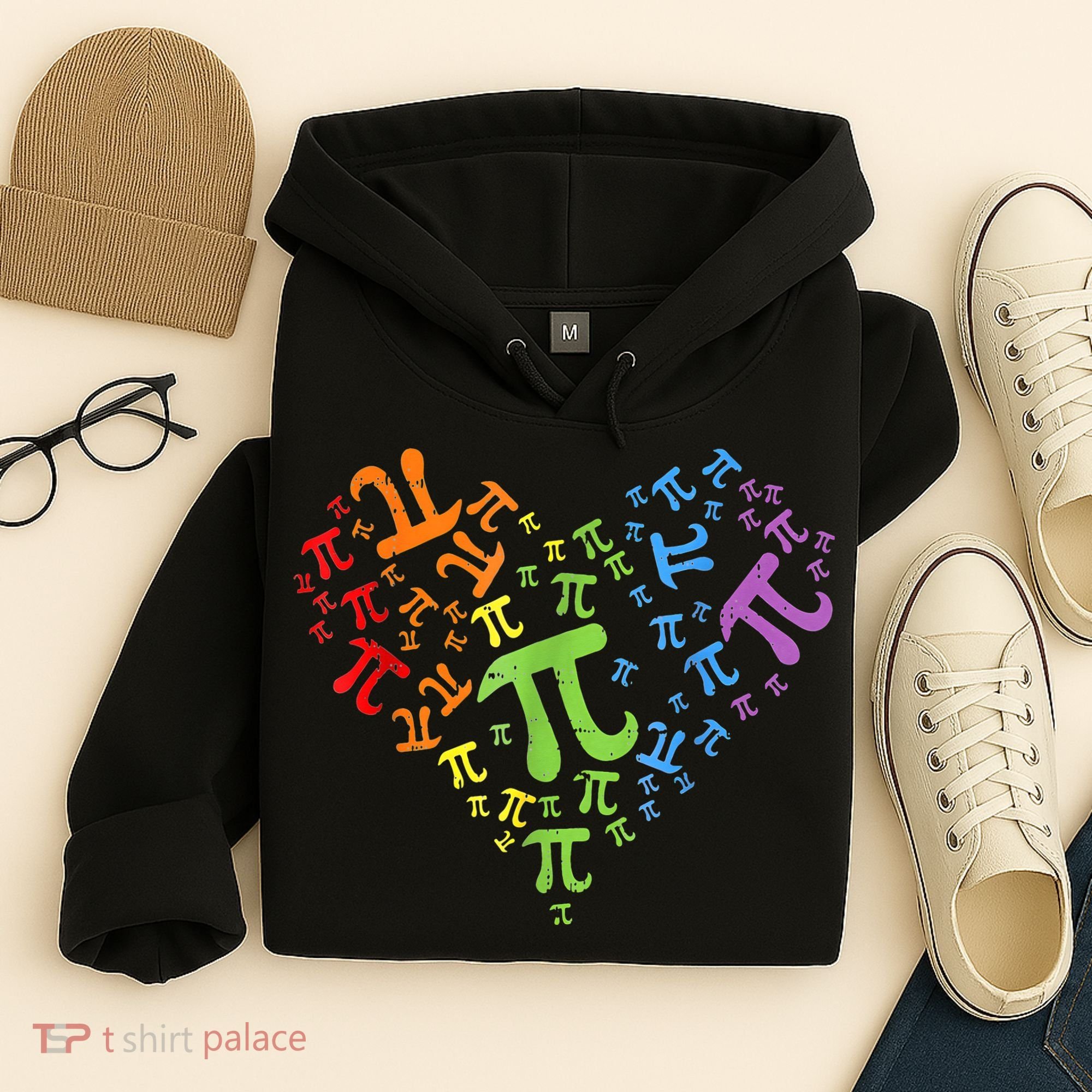 Heart Pi Day Funny Graphic Math Teacher Hoodie