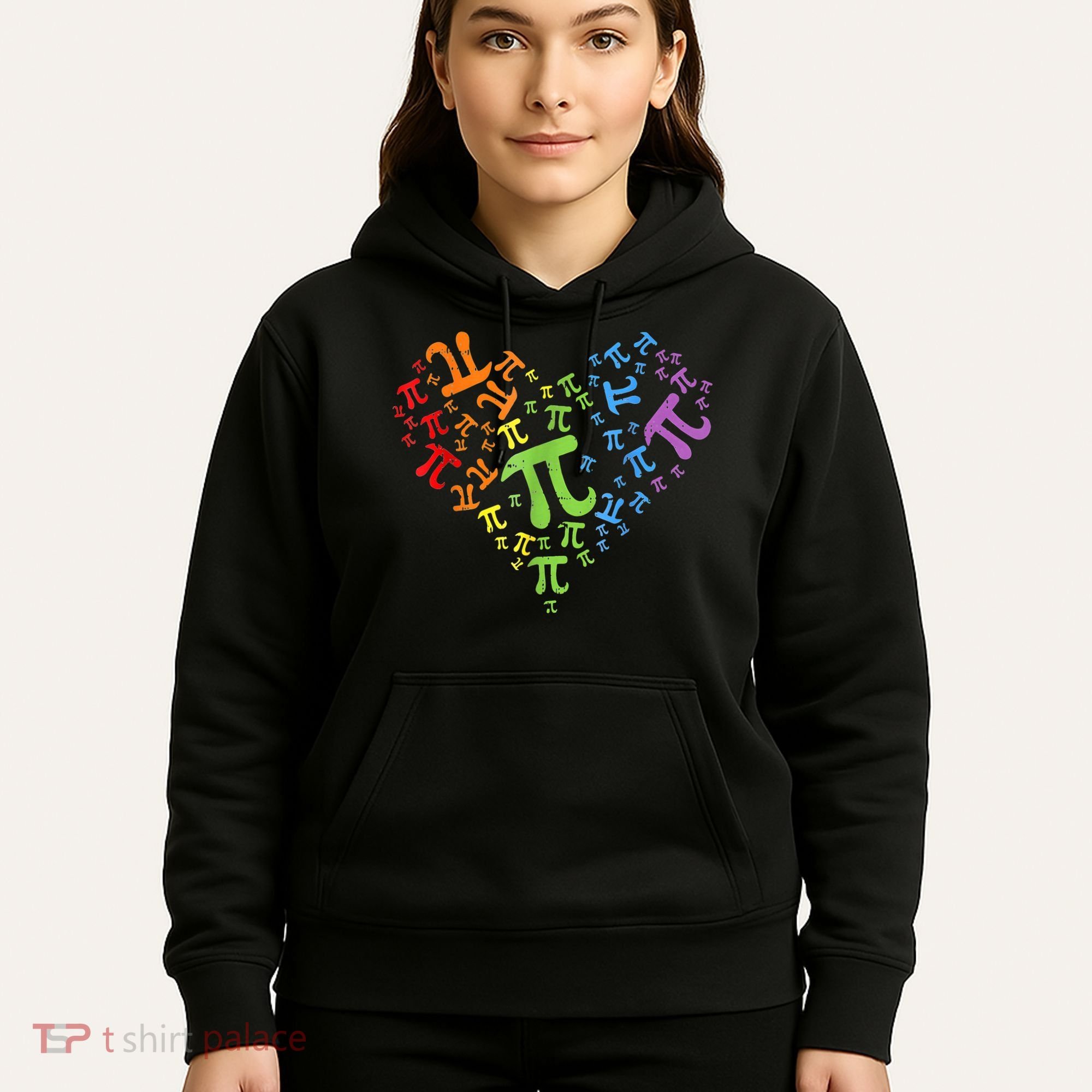 Heart Pi Day Funny Graphic Math Teacher Hoodie