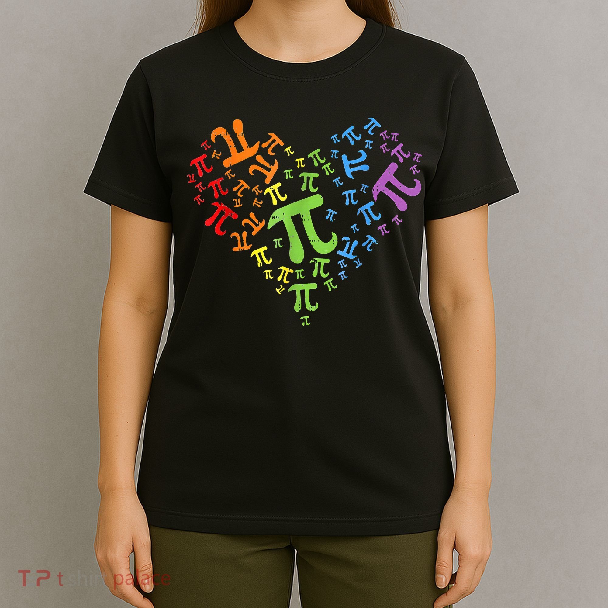 Heart Pi Day Funny Graphic Math Teacher T-Shirt