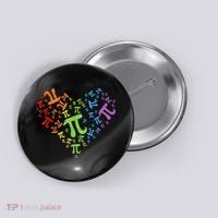 Heart Pi Day Funny Graphic Math Teacher Button thumb 0