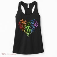 Heart Pi Day Funny Graphic Math Teacher Women's Tank Top thumb 0