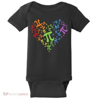 Heart Pi Day Funny Graphic Math Teacher Baby Bodysuit