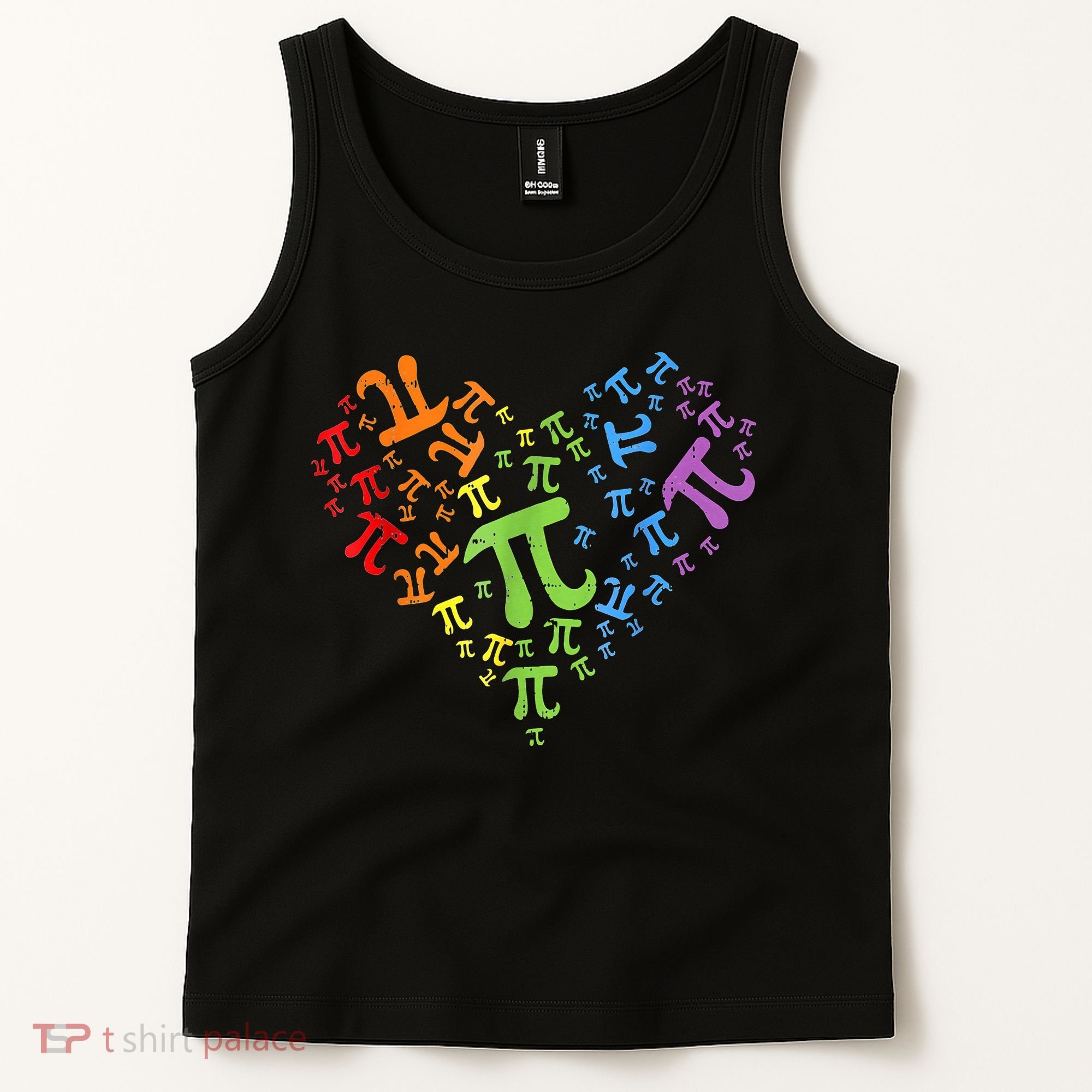 Heart Pi Day Funny Graphic Math Teacher Tank Top