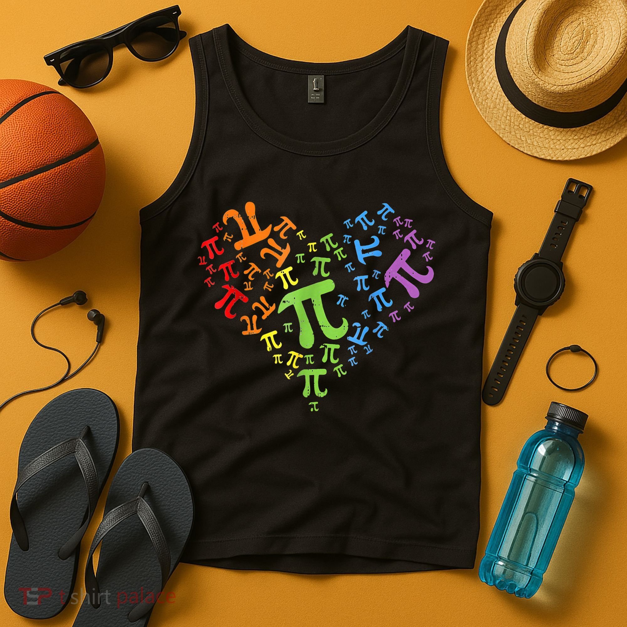 Heart Pi Day Funny Graphic Math Teacher Tank Top