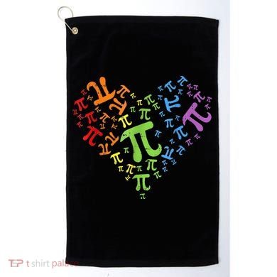 Heart Pi Day Funny Graphic Math Teacher Golf Towel