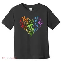 Heart Pi Day Funny Graphic Math Teacher Toddler T-Shirt thumb 0