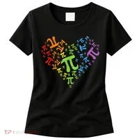 Heart Pi Day Funny Graphic Math Teacher Women's T-Shirt thumb 0