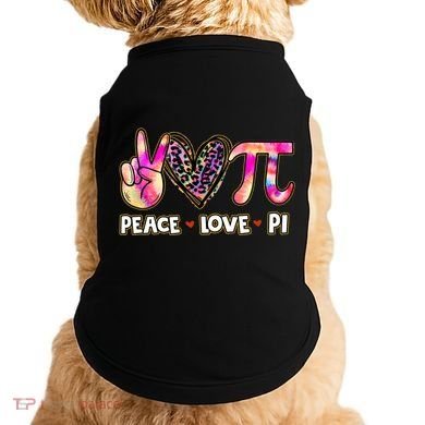 Happy Pi Day Mathematic Math Teacher Peace Love Pi Day Gift Doggie Tank