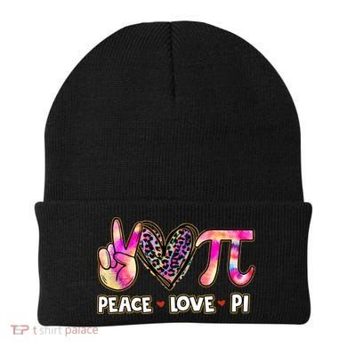 Happy Pi Day Mathematic Math Teacher Peace Love Pi Day Gift Beanie