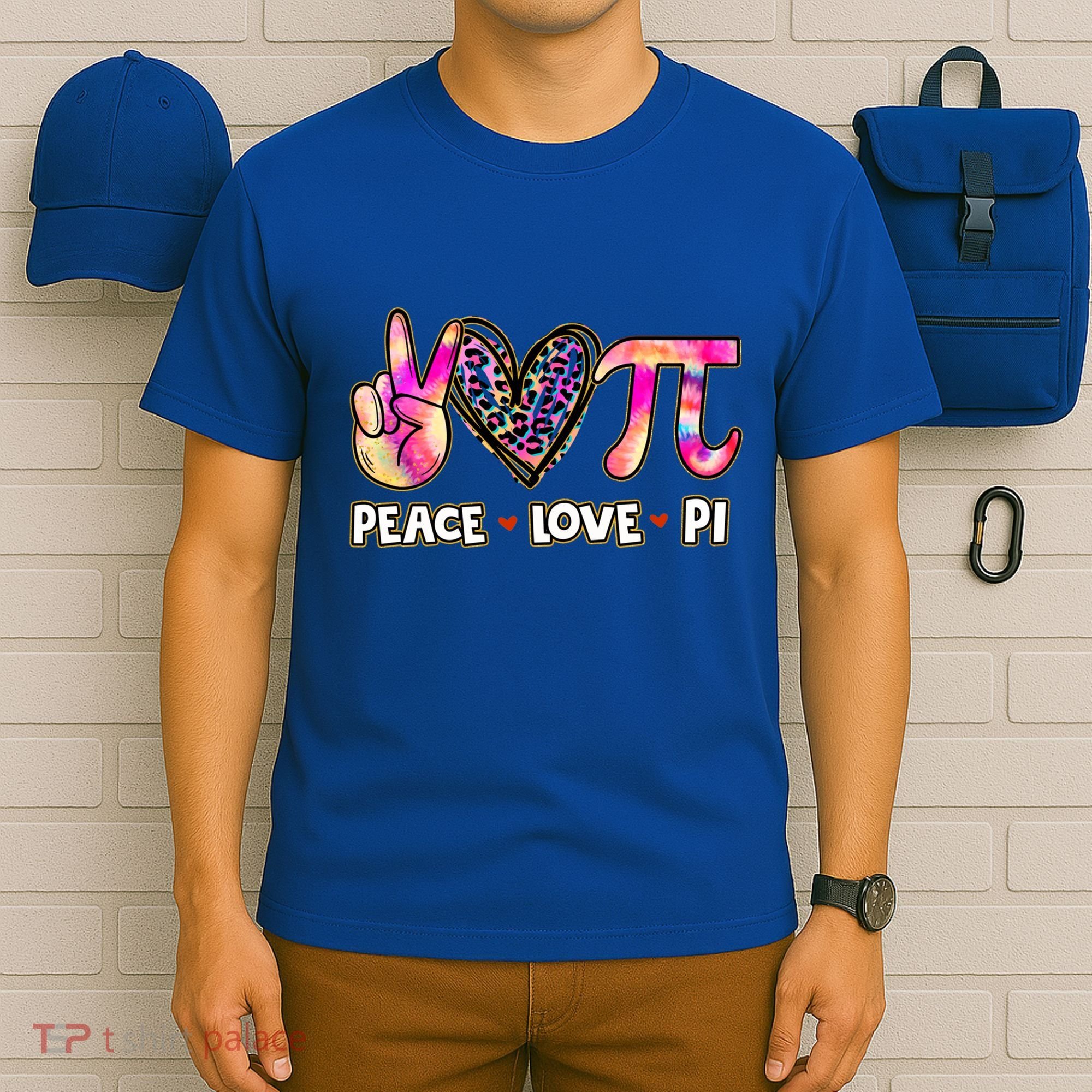 Happy Pi Day Mathematic Math Teacher Peace Love Pi Day Gift T-Shirt