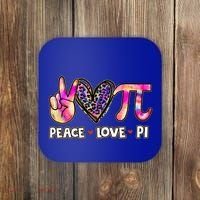 Happy Pi Day Mathematic Math Teacher Peace Love Pi Day Gift Coaster thumb 0