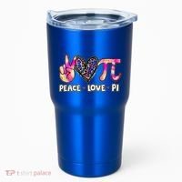 Happy Pi Day Mathematic Math Teacher Peace Love Pi Day Gift Tumbler thumb 0