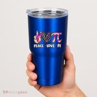 Happy Pi Day Mathematic Math Teacher Peace Love Pi Day Gift Tumbler thumb 2
