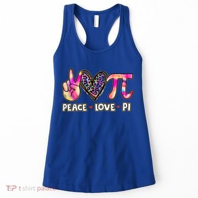 Happy Pi Day Mathematic Math Teacher Peace Love Pi Day Gift Women's Tank Top