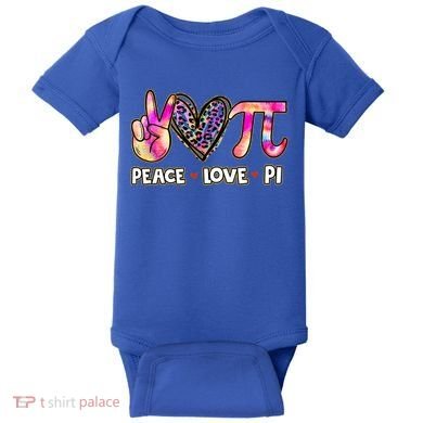 Happy Pi Day Mathematic Math Teacher Peace Love Pi Day Gift Baby Bodysuit