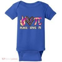 Happy Pi Day Mathematic Math Teacher Peace Love Pi Day Gift Baby Bodysuit thumb 0