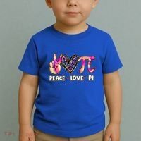 Happy Pi Day Mathematic Math Teacher Peace Love Pi Day Gift Toddler T-Shirt thumb 2
