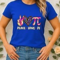 Happy Pi Day Mathematic Math Teacher Peace Love Pi Day Gift Women's T-Shirt thumb 2