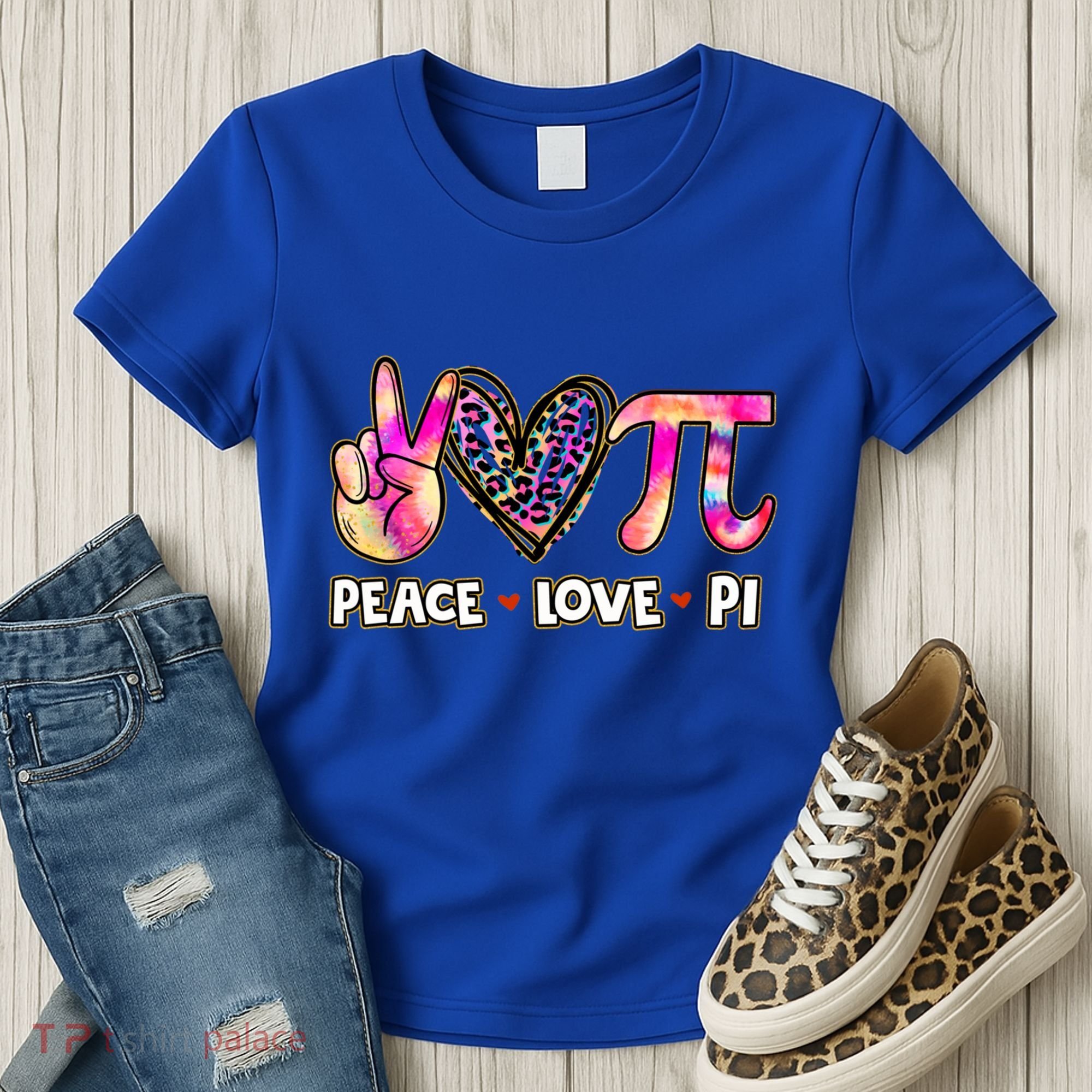 Happy Pi Day Mathematic Math Teacher Peace Love Pi Day Gift Women's T-Shirt
