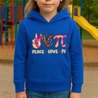 Happy Pi Day Mathematic Math Teacher Peace Love Pi Day Gift Kids Hoodie thumb 3