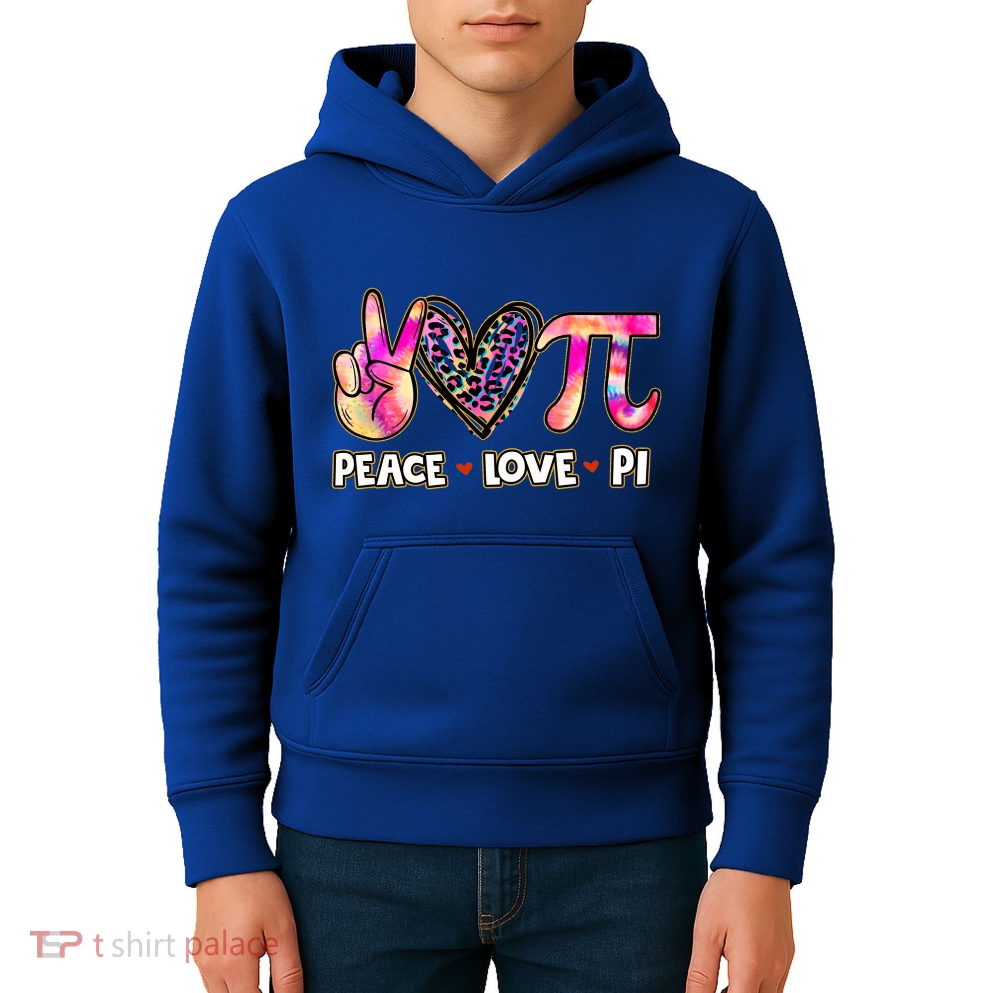 Happy Pi Day Mathematic Math Teacher Peace Love Pi Day Gift Kids Hoodie