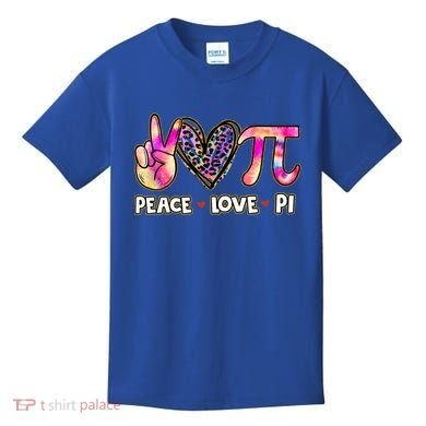 Happy Pi Day Mathematic Math Teacher Peace Love Pi Day Gift Kids T-Shirt