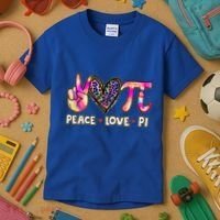 Happy Pi Day Mathematic Math Teacher Peace Love Pi Day Gift Kids T-Shirt thumb 3