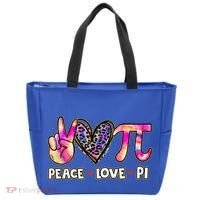 Happy Pi Day Mathematic Math Teacher Peace Love Pi Day Gift Tote Bag thumb 0