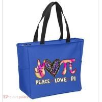 Happy Pi Day Mathematic Math Teacher Peace Love Pi Day Gift Tote Bag thumb 2