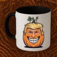 Halloween Pumpkin Donald Trump Funny Coffee Mug thumb 2