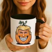 Halloween Pumpkin Donald Trump Funny Coffee Mug thumb 3