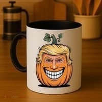 Halloween Pumpkin Donald Trump Funny Coffee Mug thumb 4