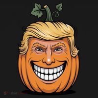 Halloween Pumpkin Donald Trump Funny Women's Hoodie thumb 2