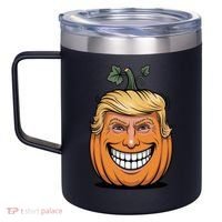 Halloween Pumpkin Donald Trump Funny 12oz Stainless Steel Coffee Mug thumb 2