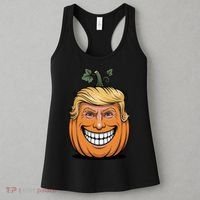 Halloween Pumpkin Donald Trump Funny Women's Tank Top thumb 3