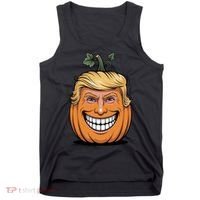 Halloween Pumpkin Donald Trump Funny Tank Top thumb 0