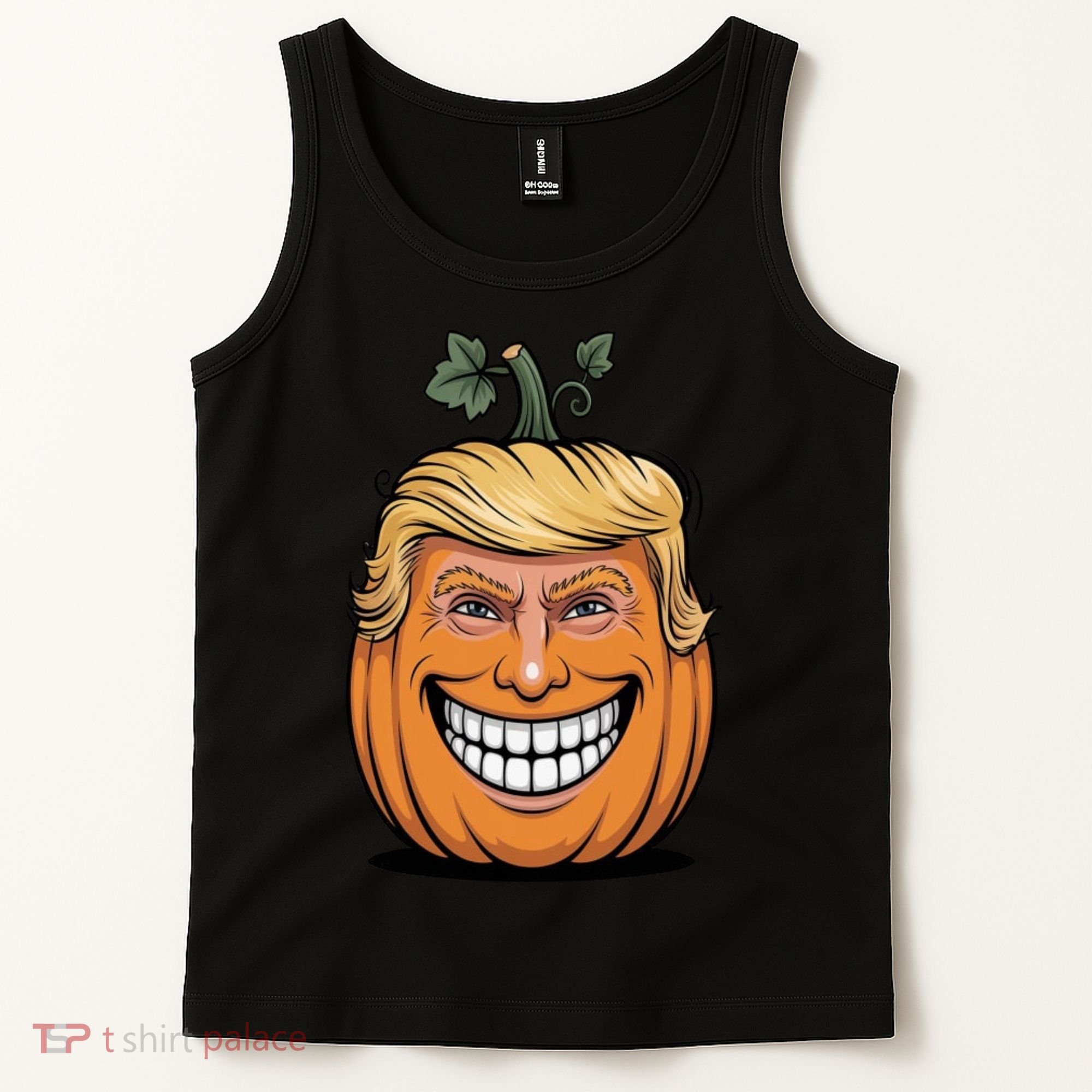 Halloween Pumpkin Donald Trump Funny Tank Top