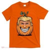 Halloween Pumpkin Donald Trump Funny T-Shirt thumb 0
