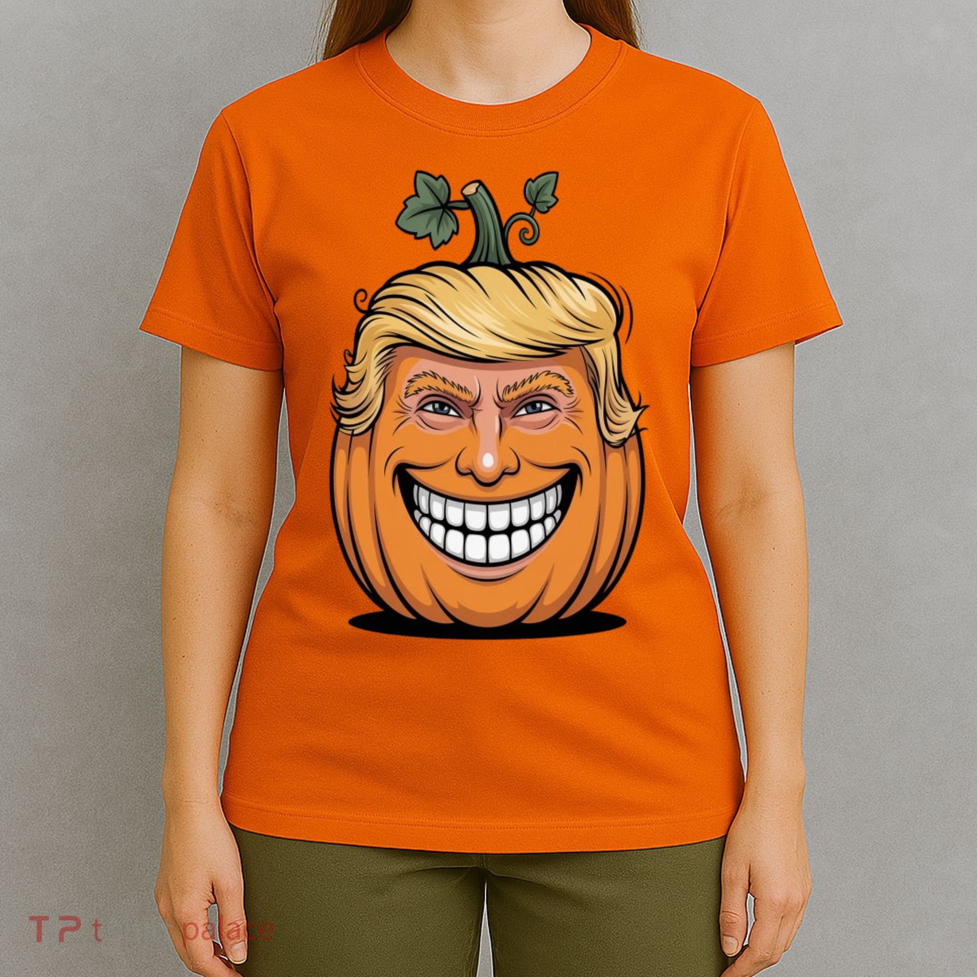 Halloween Pumpkin Donald Trump Funny T-Shirt