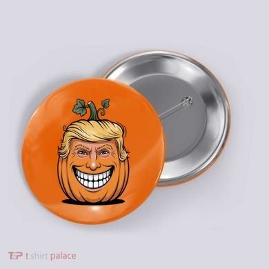 Halloween Pumpkin Donald Trump Funny Button