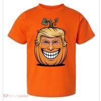 Halloween Pumpkin Donald Trump Funny Toddler T-Shirt thumb 0
