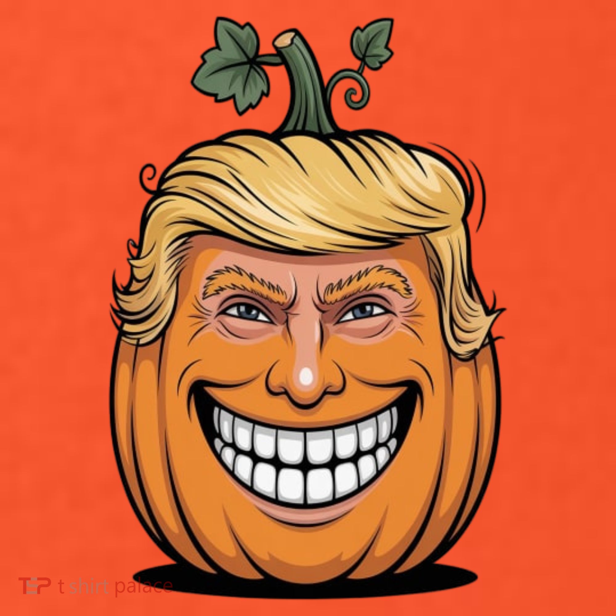 Halloween Pumpkin Donald Trump Funny Women's T-Shirt