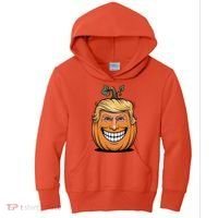 Halloween Pumpkin Donald Trump Funny Kids Hoodie thumb 0