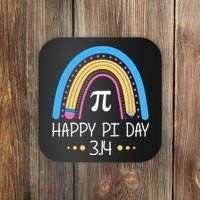 Happy Pi Day Pencil Rainbow March 14th Coaster thumb 0