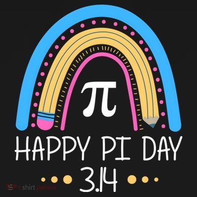 Happy Pi Day Pencil Rainbow March 14th Coaster