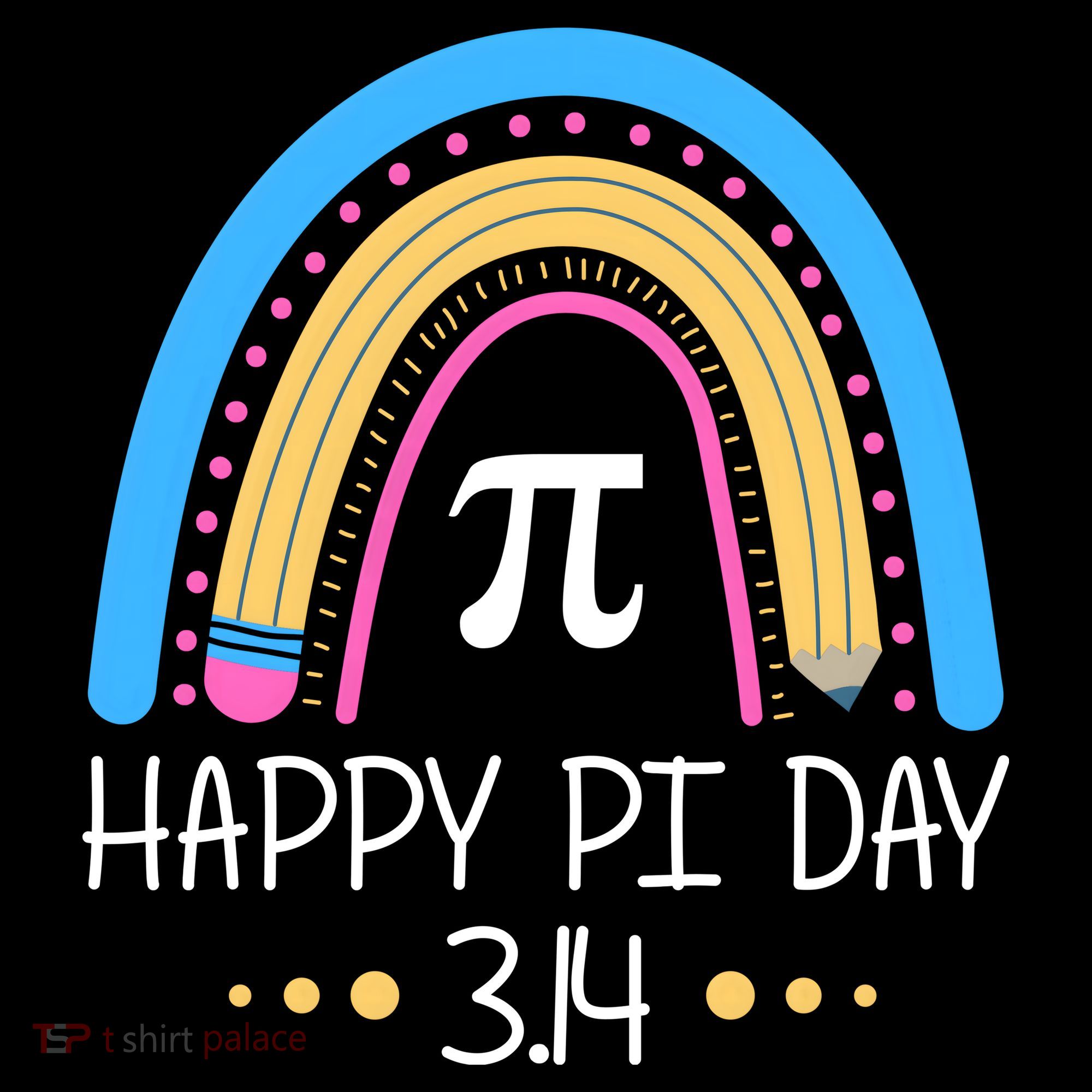Happy Pi Day Pencil Rainbow March 14th Toddler Hoodie