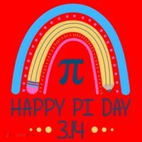 Happy Pi Day Pencil Rainbow March 14th Santa Hat thumb 1
