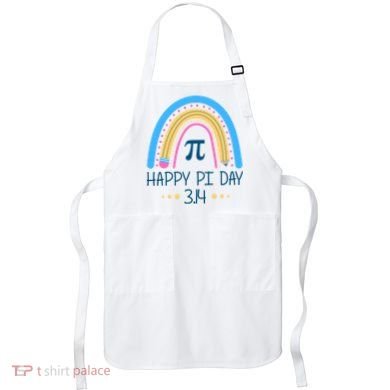 Happy Pi Day Pencil Rainbow March 14th Apron