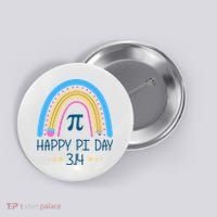 Happy Pi Day Pencil Rainbow March 14th Button thumb 0
