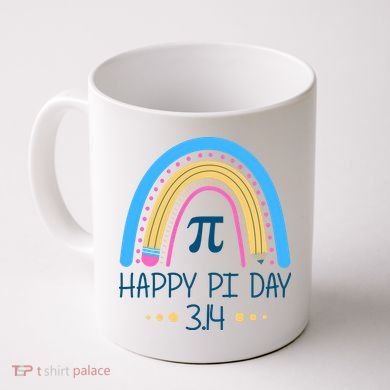 Happy Pi Day Pencil Rainbow March 14th Coffee Mug